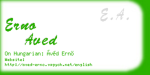 erno aved business card