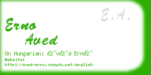 erno aved business card